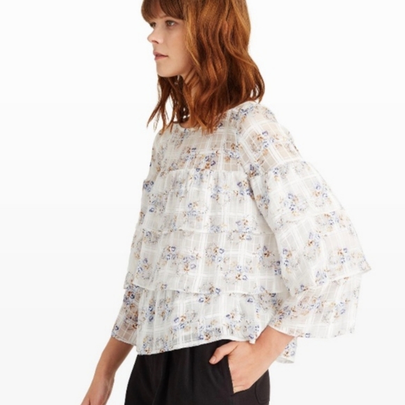 Babydoll Cropped Boho Blouse - Picture 2 of 10